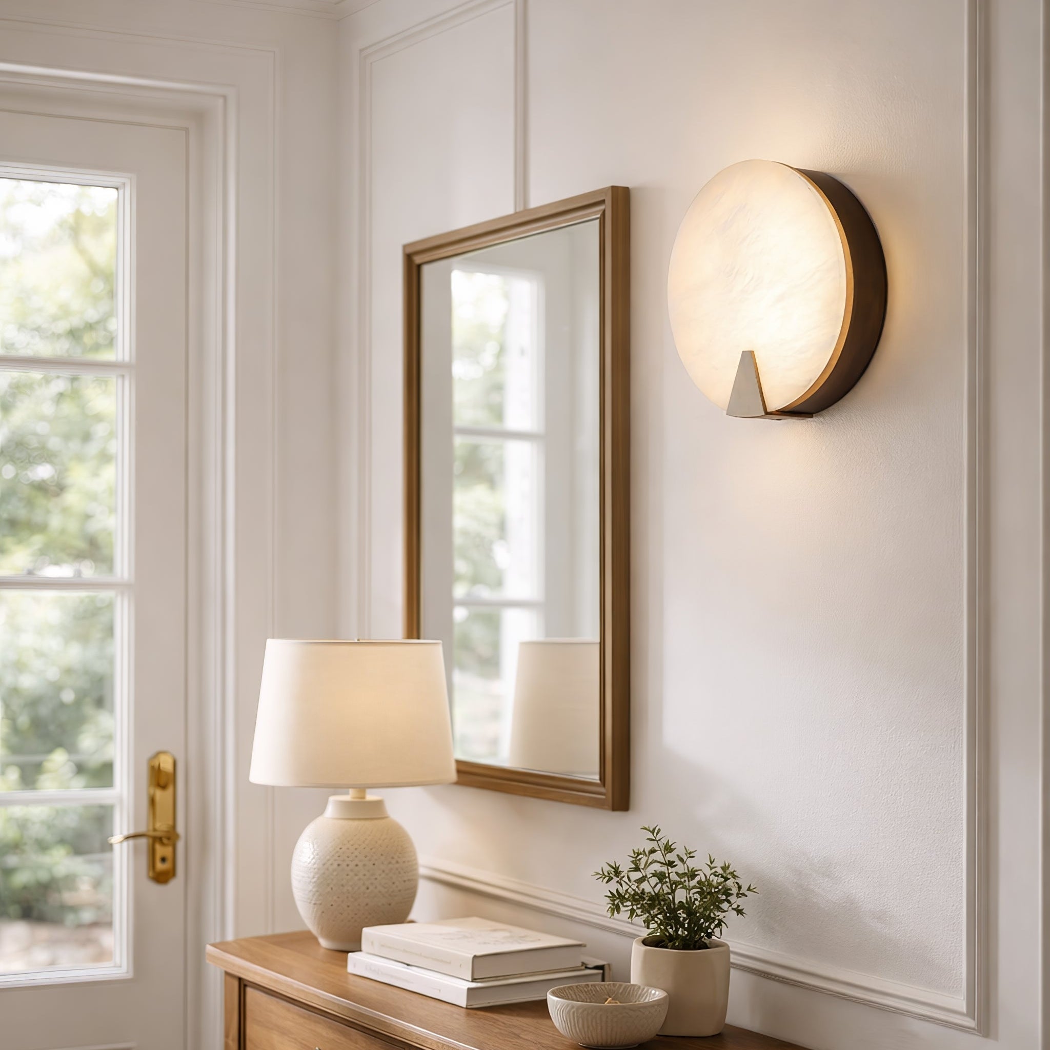 Solaris Halo Alabaster Wall Light - Vakkerlight