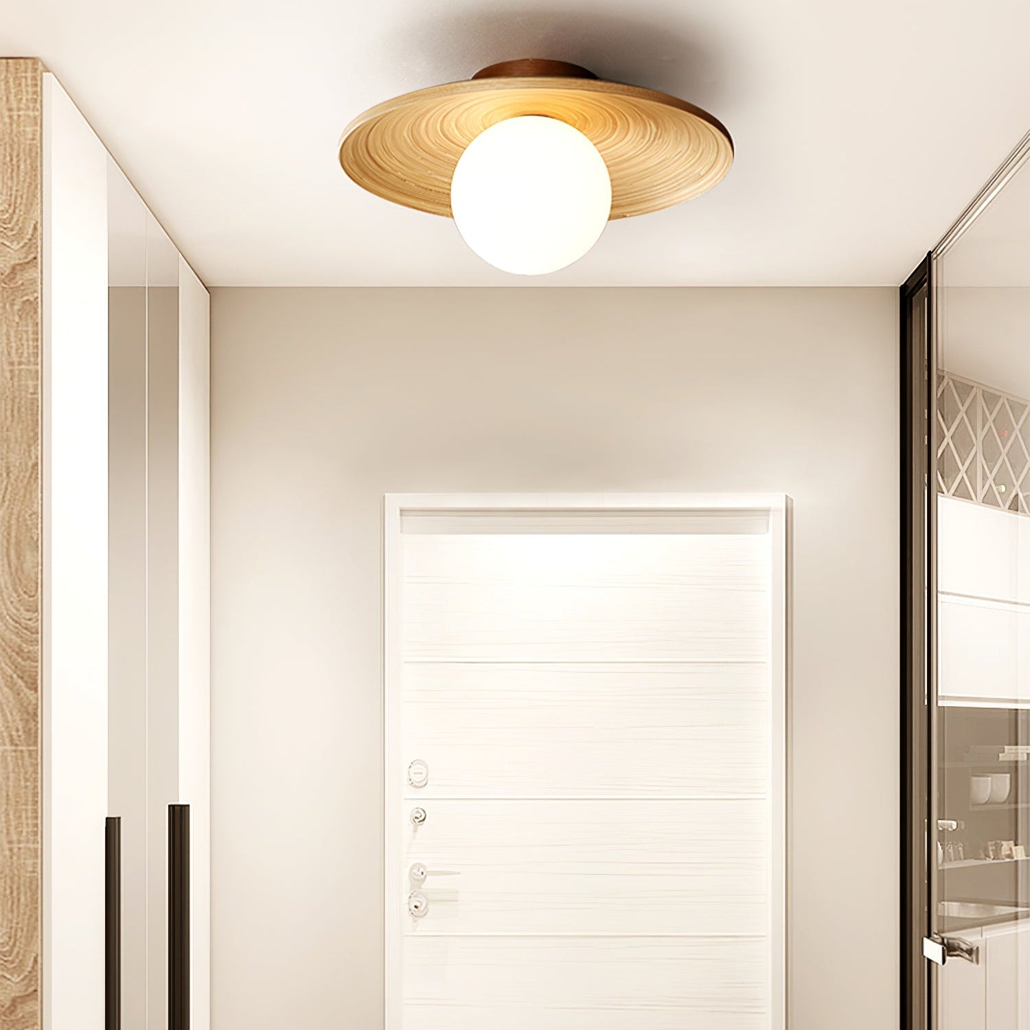 Soluna Wood Ceiling Light - Vakkerlight