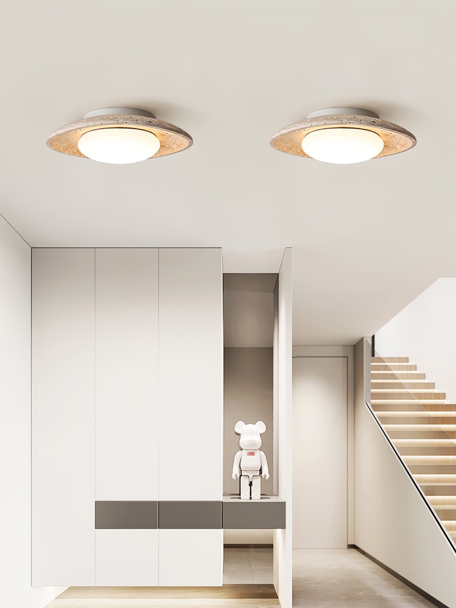 Luma Travertine Ceiling Light - Vakkerlight