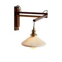Swing Arm Walnut Wall Light - Vakkerlight