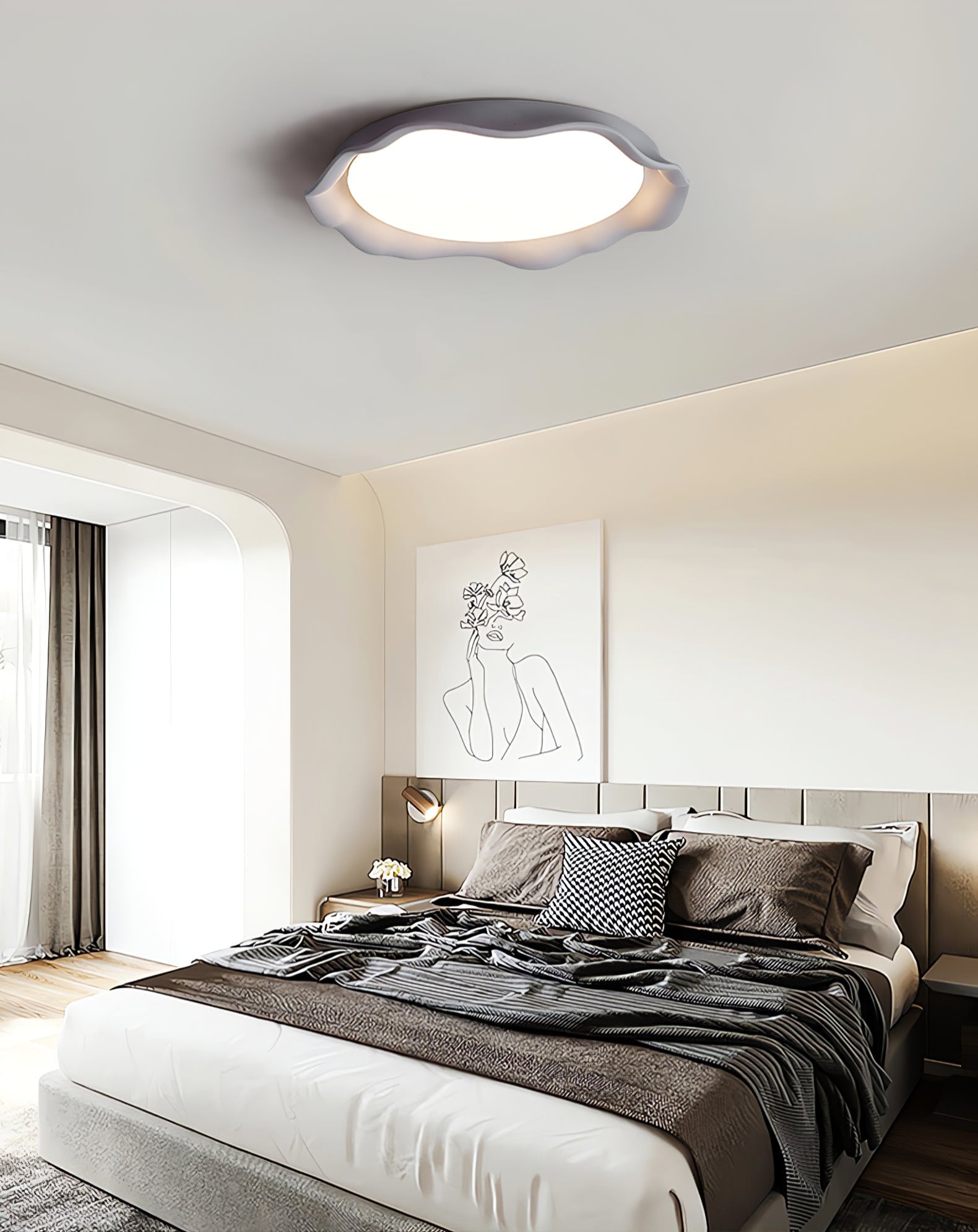 Aera Microcement Ceiling Light - Vakkerlight