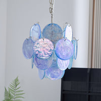 Aqua Blue Glass Murano Chandelier - Vakkerlight
