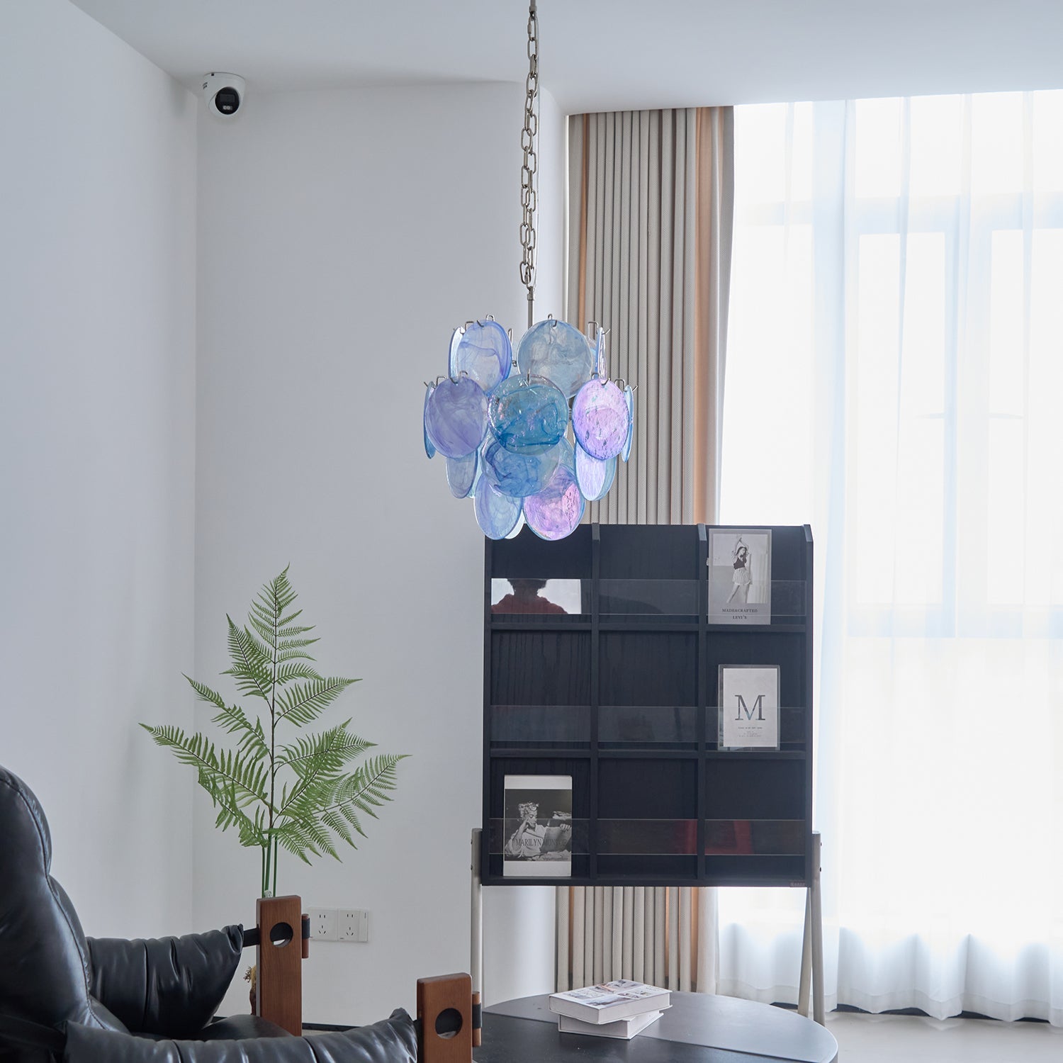 Aqua Blue Glass Murano Chandelier - Vakkerlight