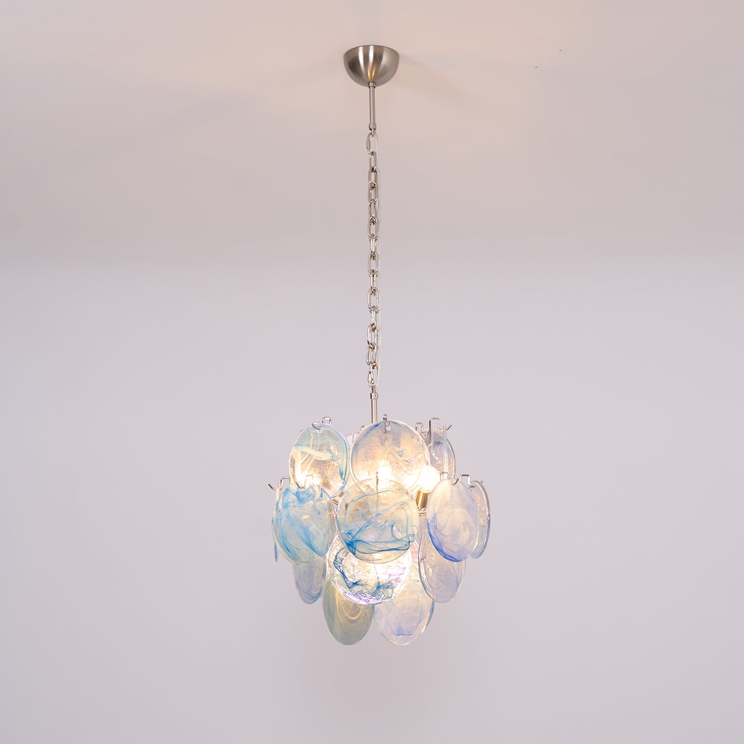 Aqua Blue Glass Murano Chandelier - Vakkerlight