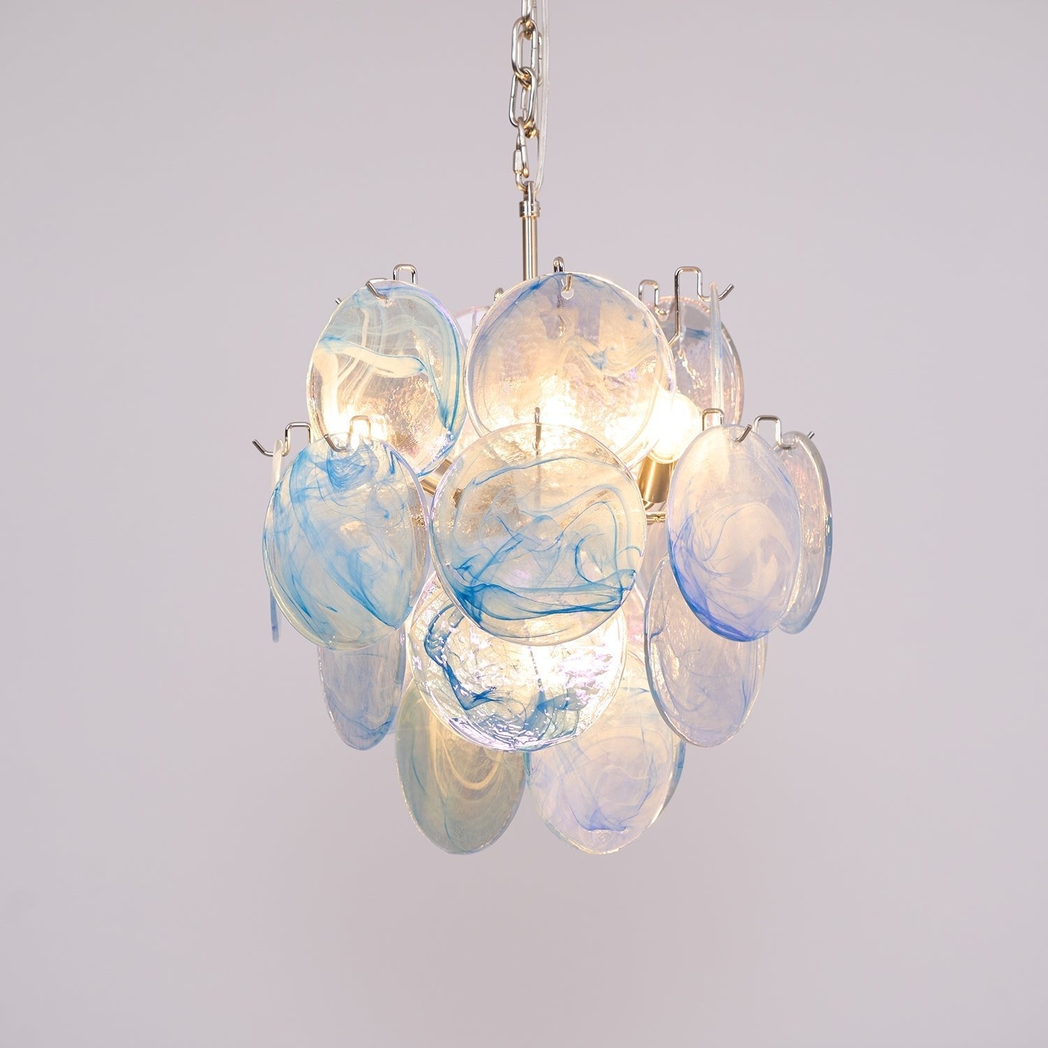 Aqua Blue Glass Murano Chandelier - Vakkerlight