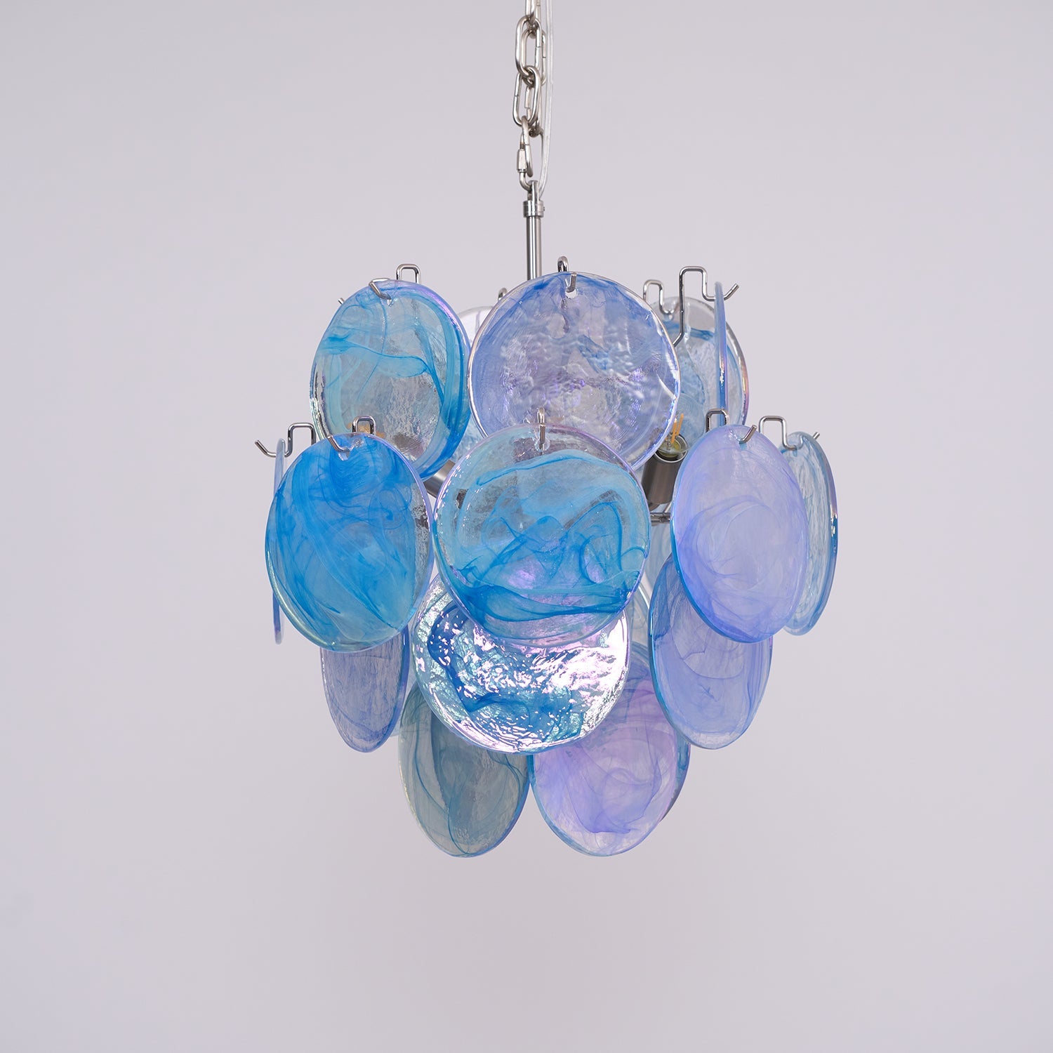 Aqua Blue Glass Murano Chandelier - Vakkerlight