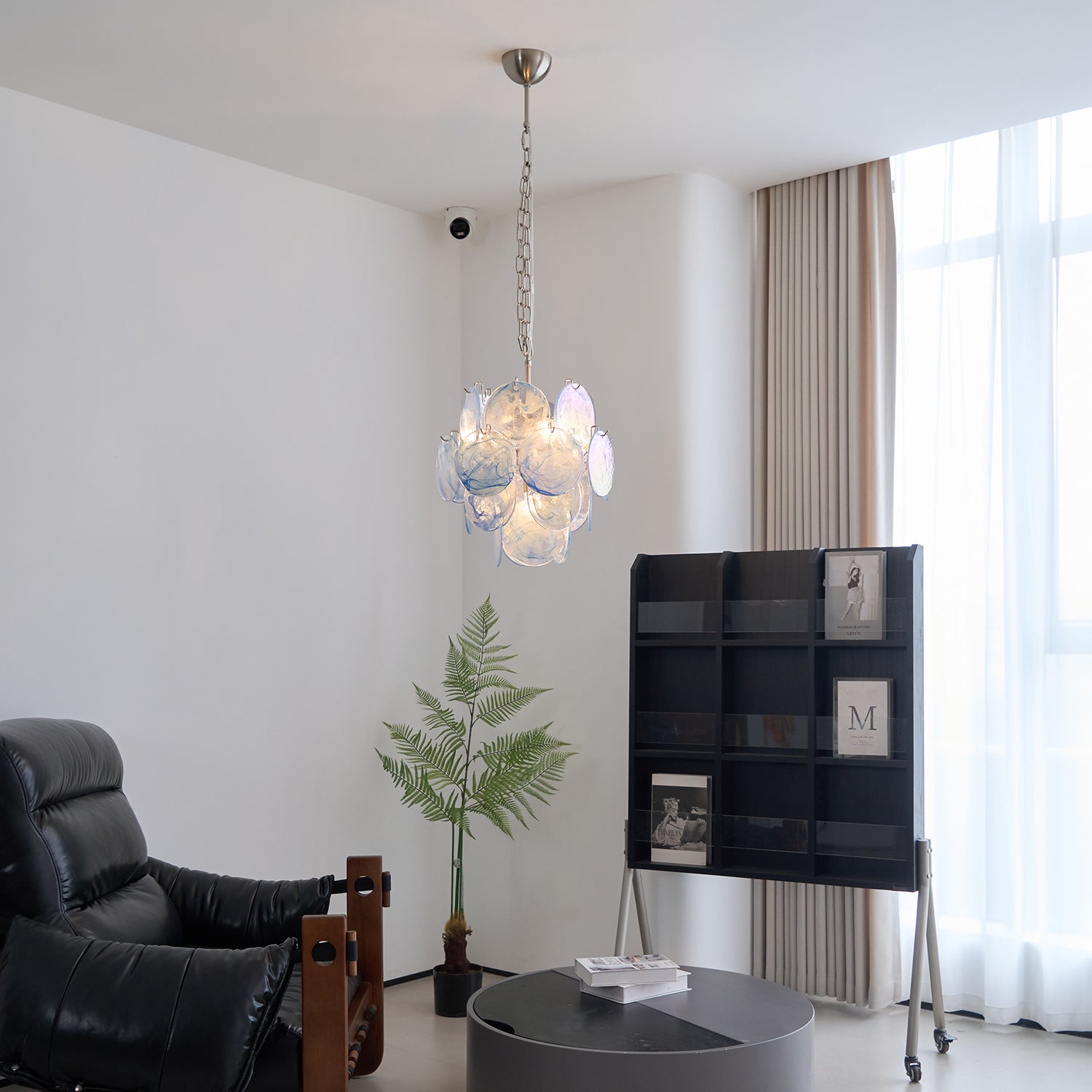 Aqua Blue Glass Murano Chandelier - Vakkerlight