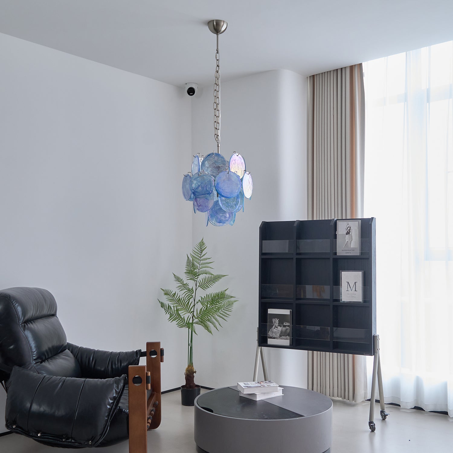 Aqua Blue Glass Murano Chandelier - Vakkerlight