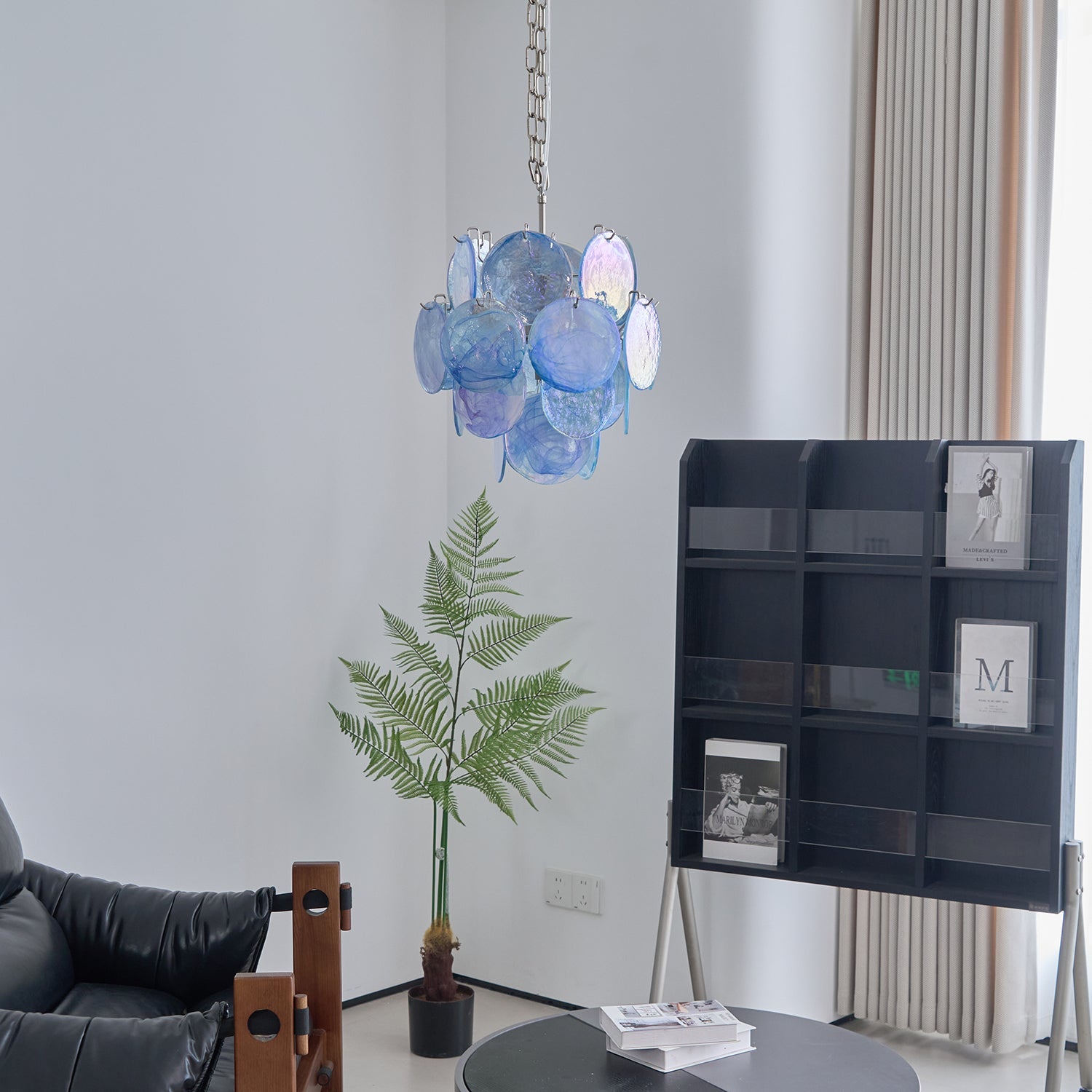 Aqua Blue Glass Murano Chandelier - Vakkerlight