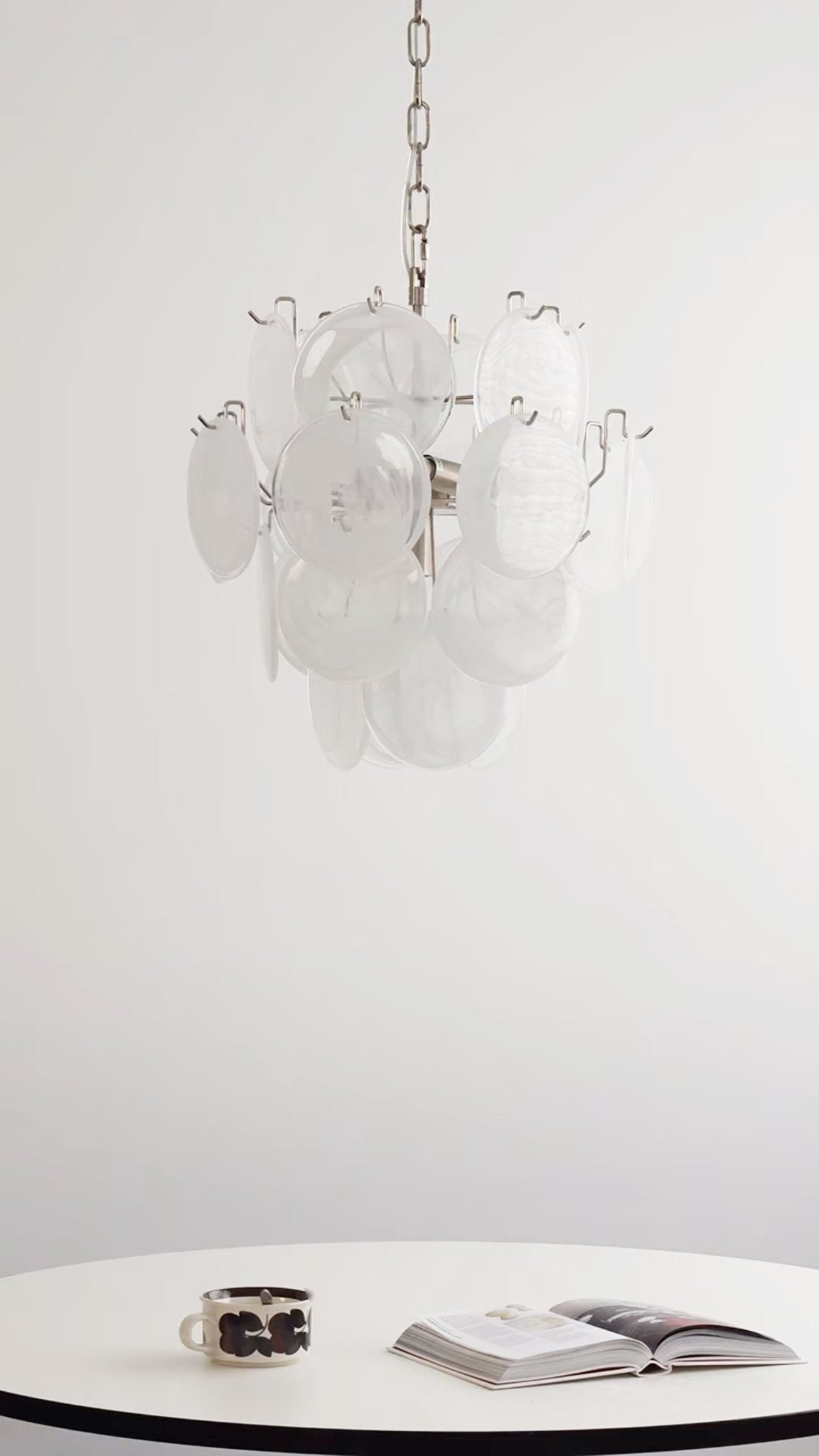 Aqua White Glass Murano Chandelier - Vakkerlight