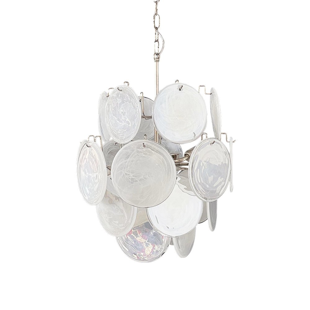 Aqua White Glass Murano Chandelier - Vakkerlight