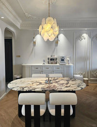 Aqua White Glass Murano Chandelier - Vakkerlight