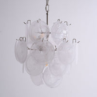 Aqua White Glass Murano Chandelier - Vakkerlight
