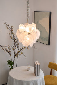 Aqua White Glass Murano Chandelier - Vakkerlight