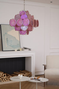 Aurelia Pink Murano Glass Chandelier - Vakkerlight