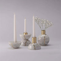 Axis Sphere Marble Candle Holder - Vakkerlight