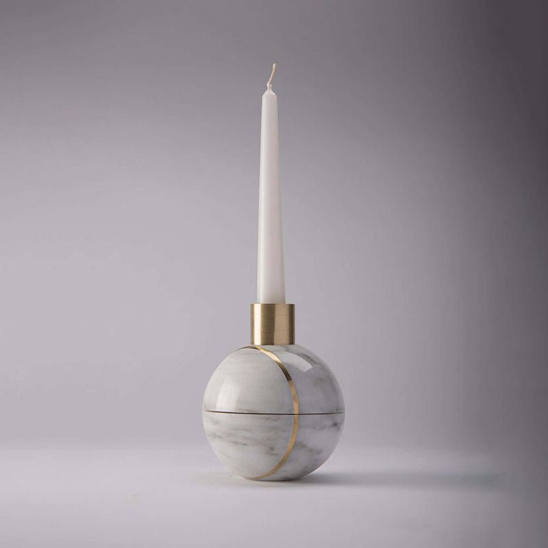 Axis Sphere Marble Candle Holder - Vakkerlight