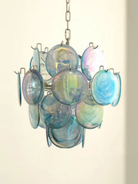 Blue Murano Disc Glass Chandelier - Vakkerlight