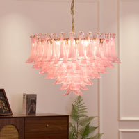 Blush Pink Glass Murano Chandelier - Vakkerlight