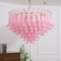Blush Pink Glass Murano Chandelier - Vakkerlight