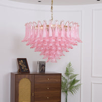 Blush Pink Glass Murano Chandelier - Vakkerlight
