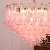 Blush Pink Glass Murano Chandelier - Vakkerlight