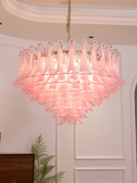 Blush Pink Glass Murano Chandelier - Vakkerlight