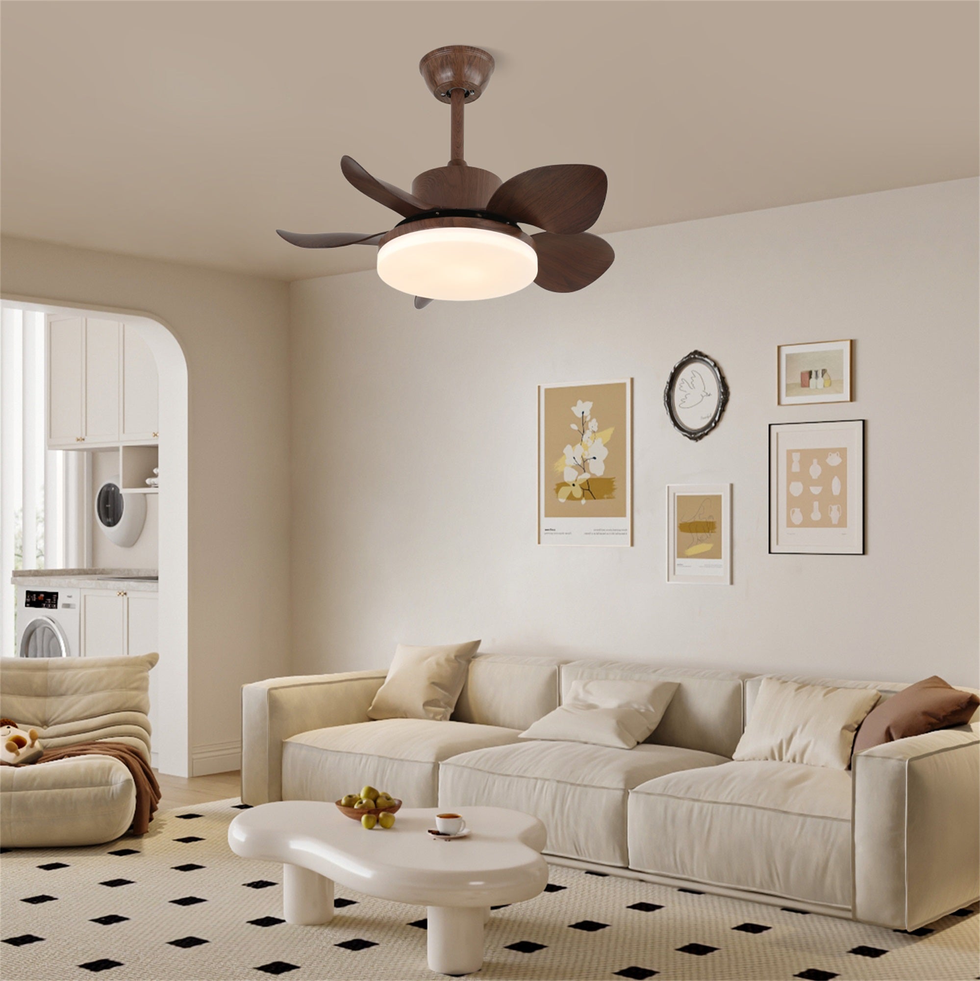 Terra Walnut Ceiling Fan Light - Vakkerlight