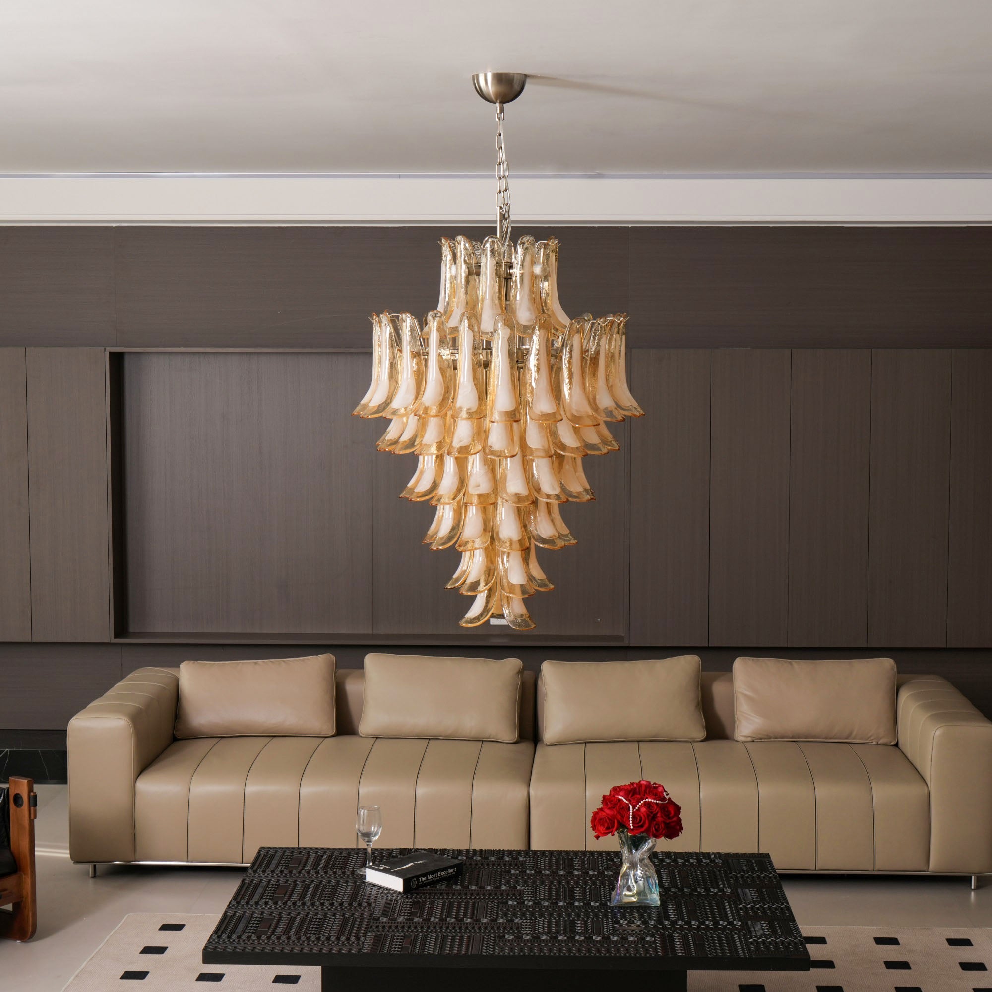 Yellow Murano Glass Petals Chandelier - Vakkerlight