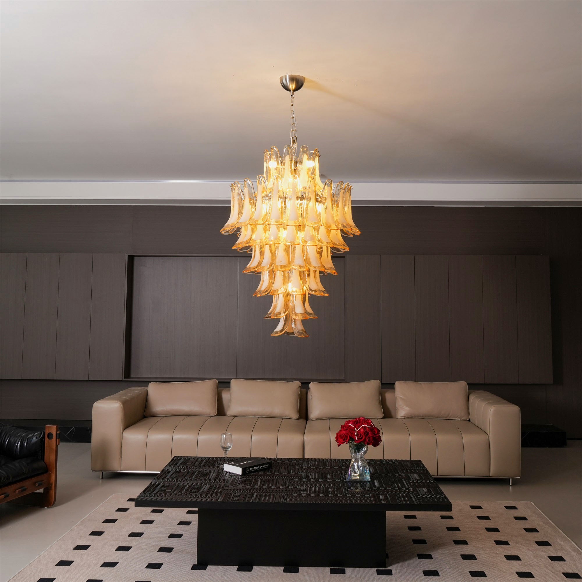 Yellow Murano Glass Petals Chandelier - Vakkerlight