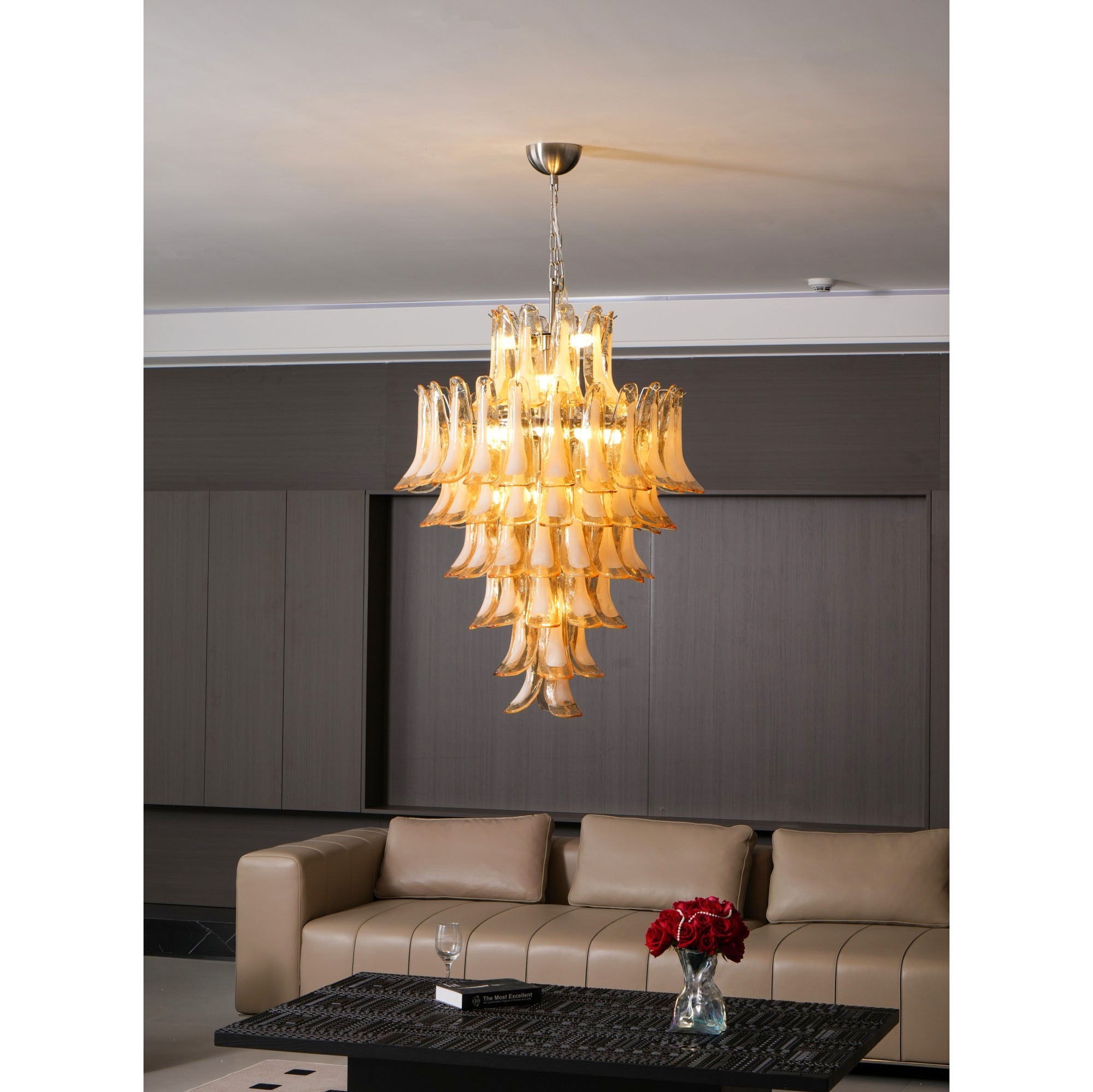 Yellow Murano Glass Petals Chandelier - Vakkerlight