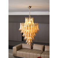 Yellow Murano Glass Petals Chandelier - Vakkerlight
