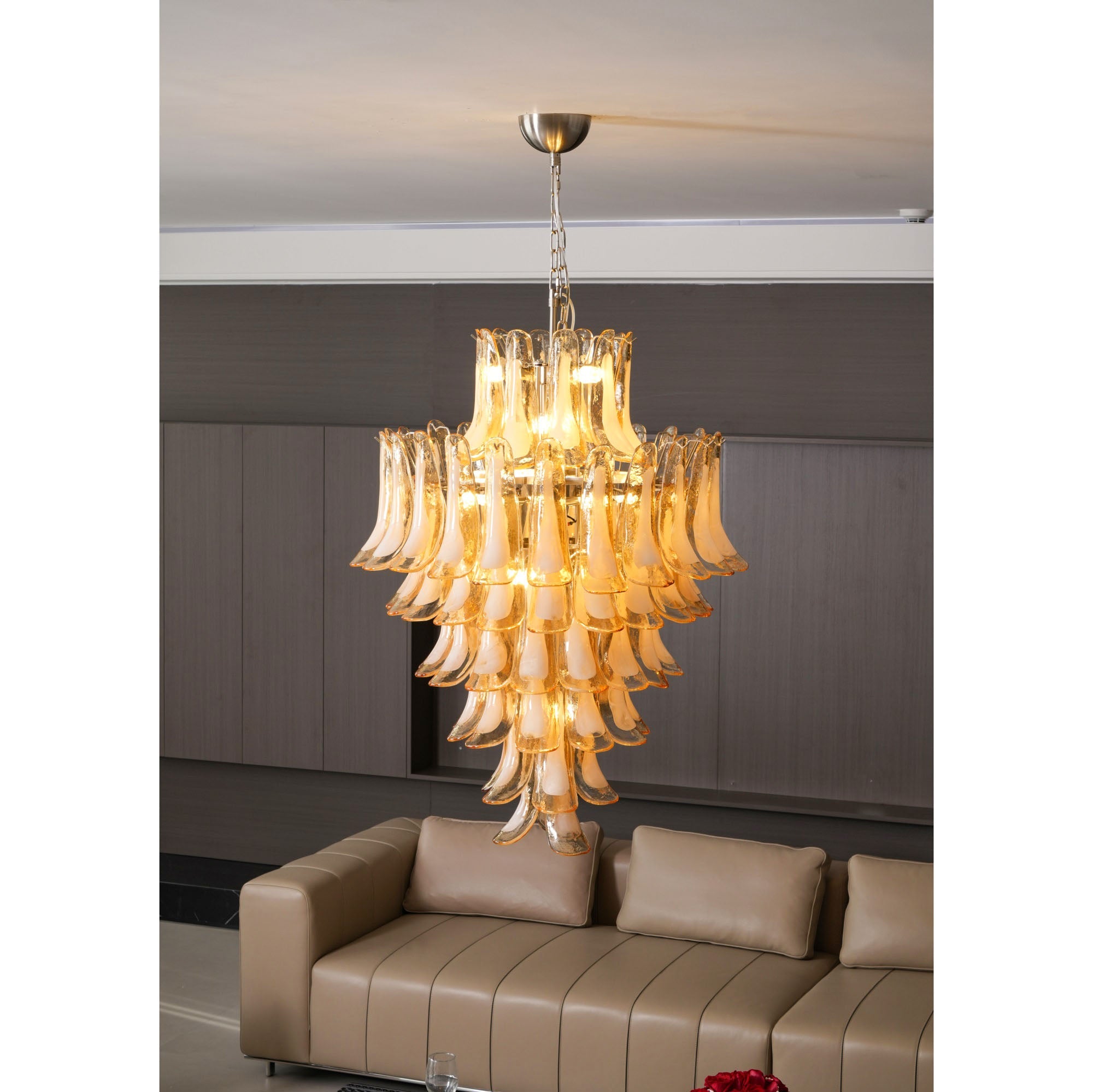 Yellow Murano Glass Petals Chandelier - Vakkerlight