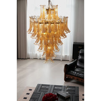Yellow Murano Glass Petals Chandelier - Vakkerlight
