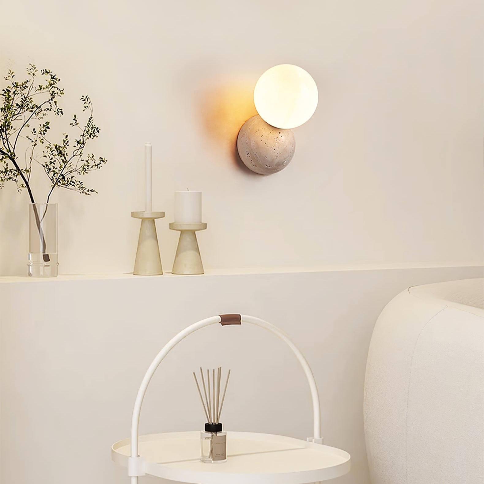 Celestial Travertine Wall Sconce - Vakkerlight