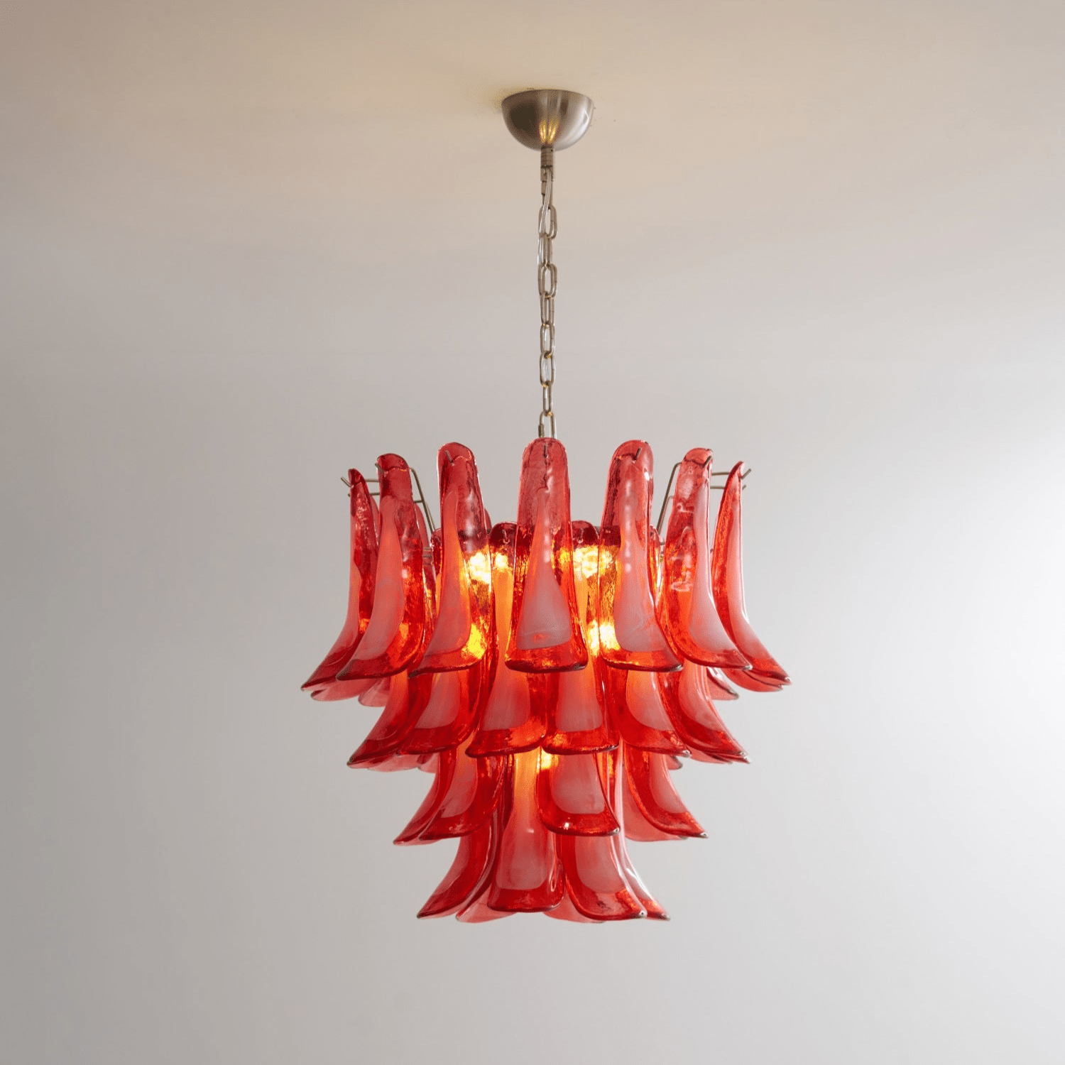 Crimson Glass Murano Petals Chandelier - Vakkerlight