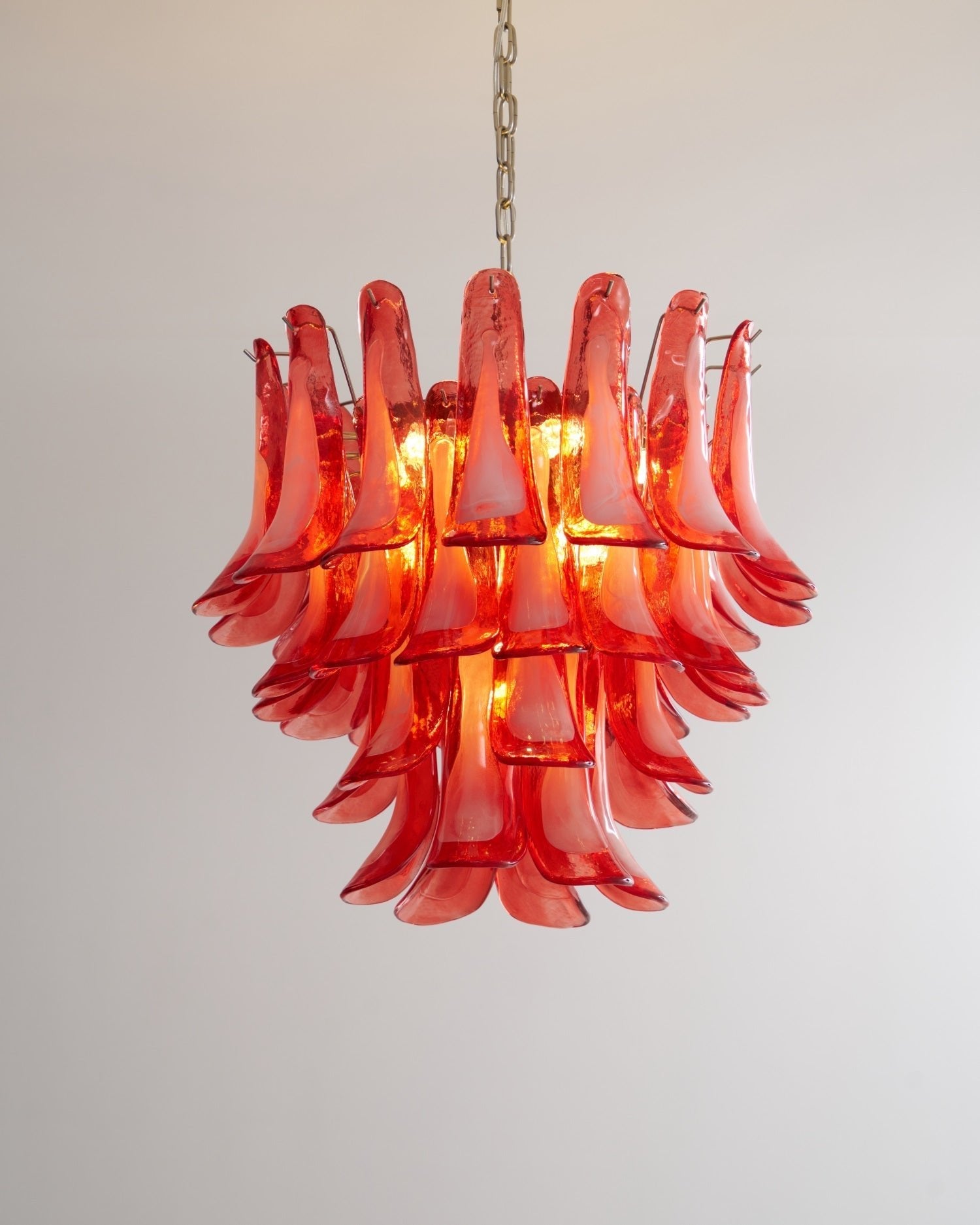 Crimson Glass Murano Petals Chandelier - Vakkerlight