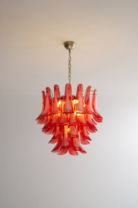 Crimson Glass Murano Petals Chandelier - Vakkerlight
