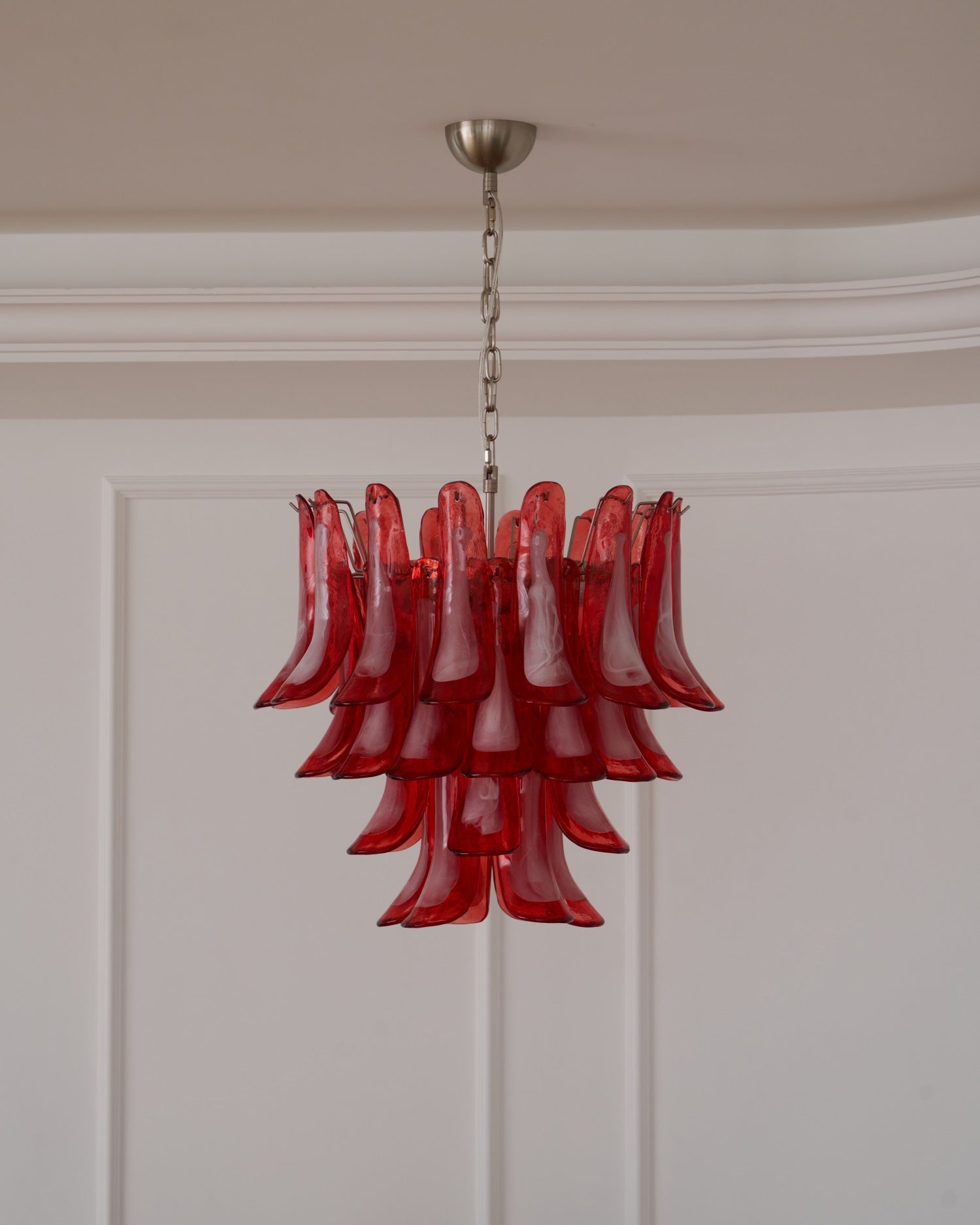 Crimson Glass Murano Petals Chandelier - Vakkerlight