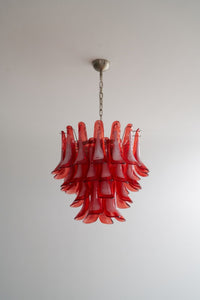 Crimson Glass Murano Petals Chandelier - Vakkerlight