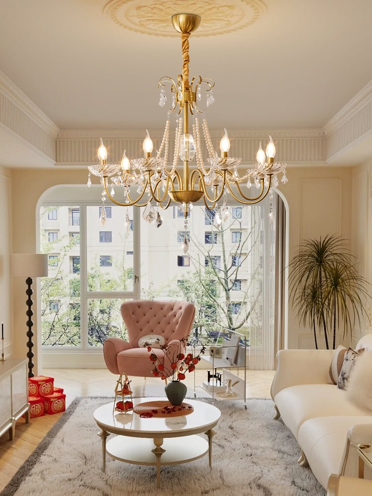 Evaria Crystal Pearl Chandelier - Vakkerlight