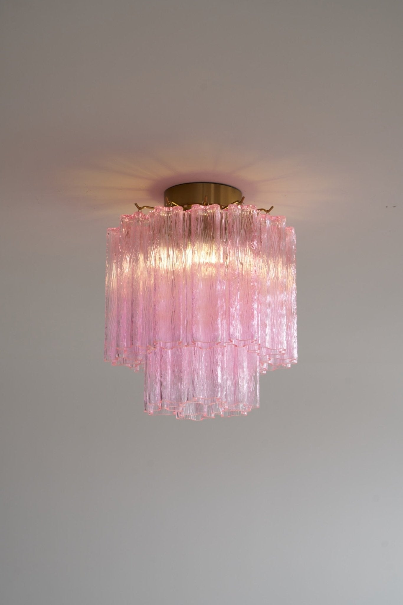 Fiora Pink Murano Glass Ceiling Lamp - Vakkerlight