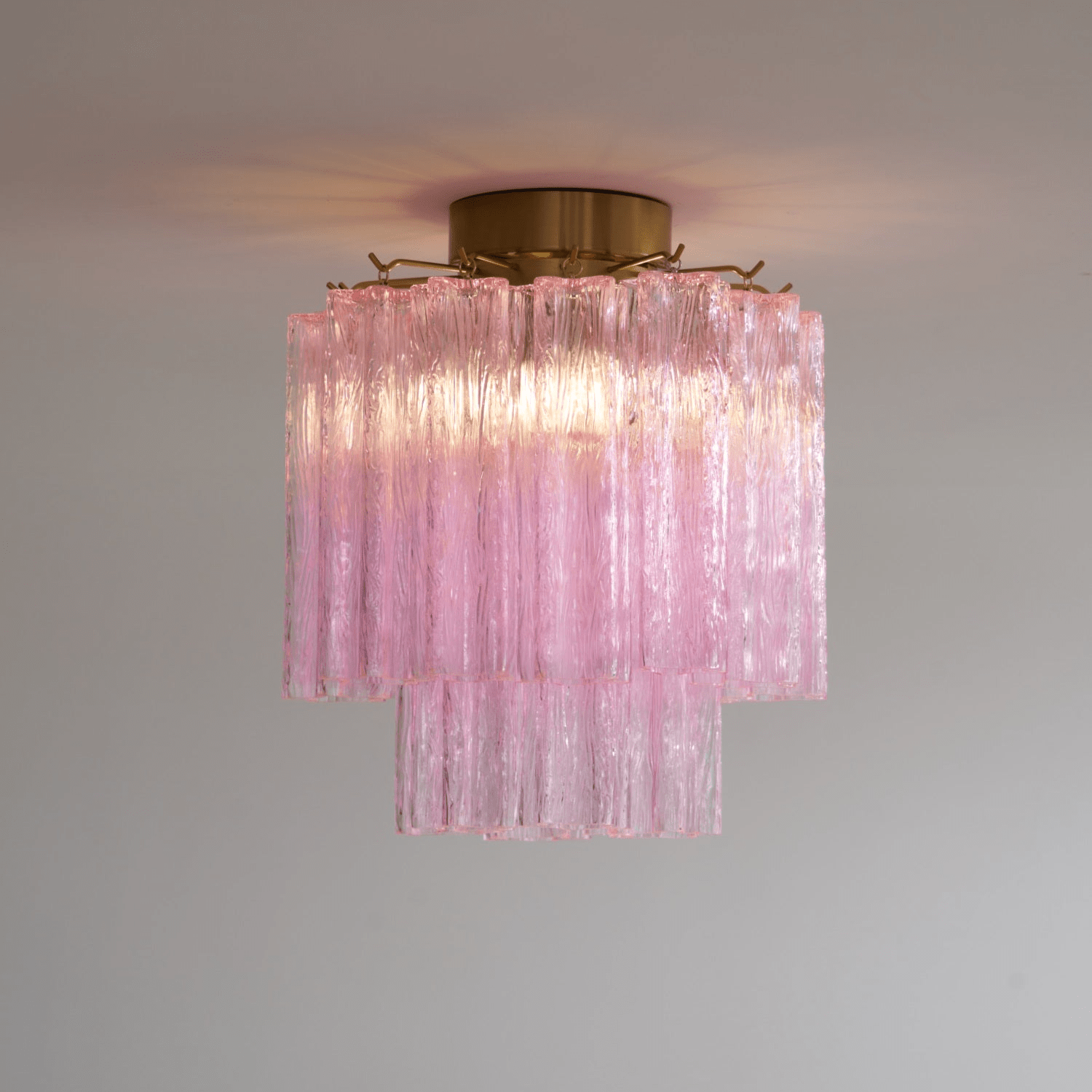 Fiora Pink Murano Glass Ceiling Lamp - Vakkerlight