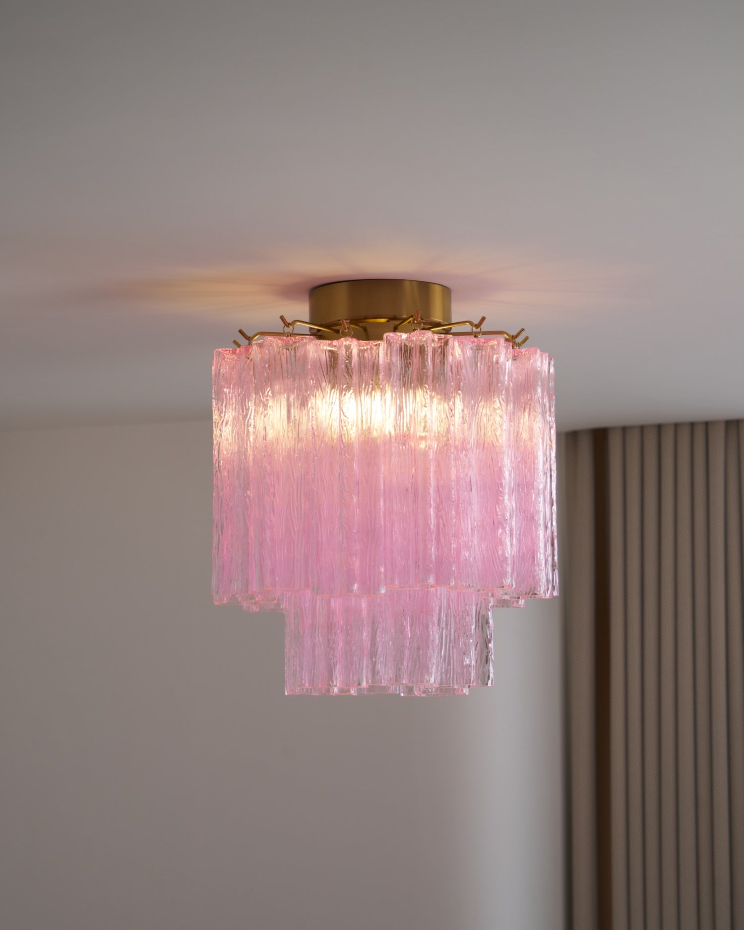 Fiora Pink Murano Glass Ceiling Lamp - Vakkerlight