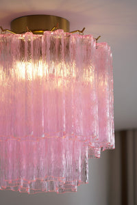Fiora Pink Murano Glass Ceiling Lamp - Vakkerlight
