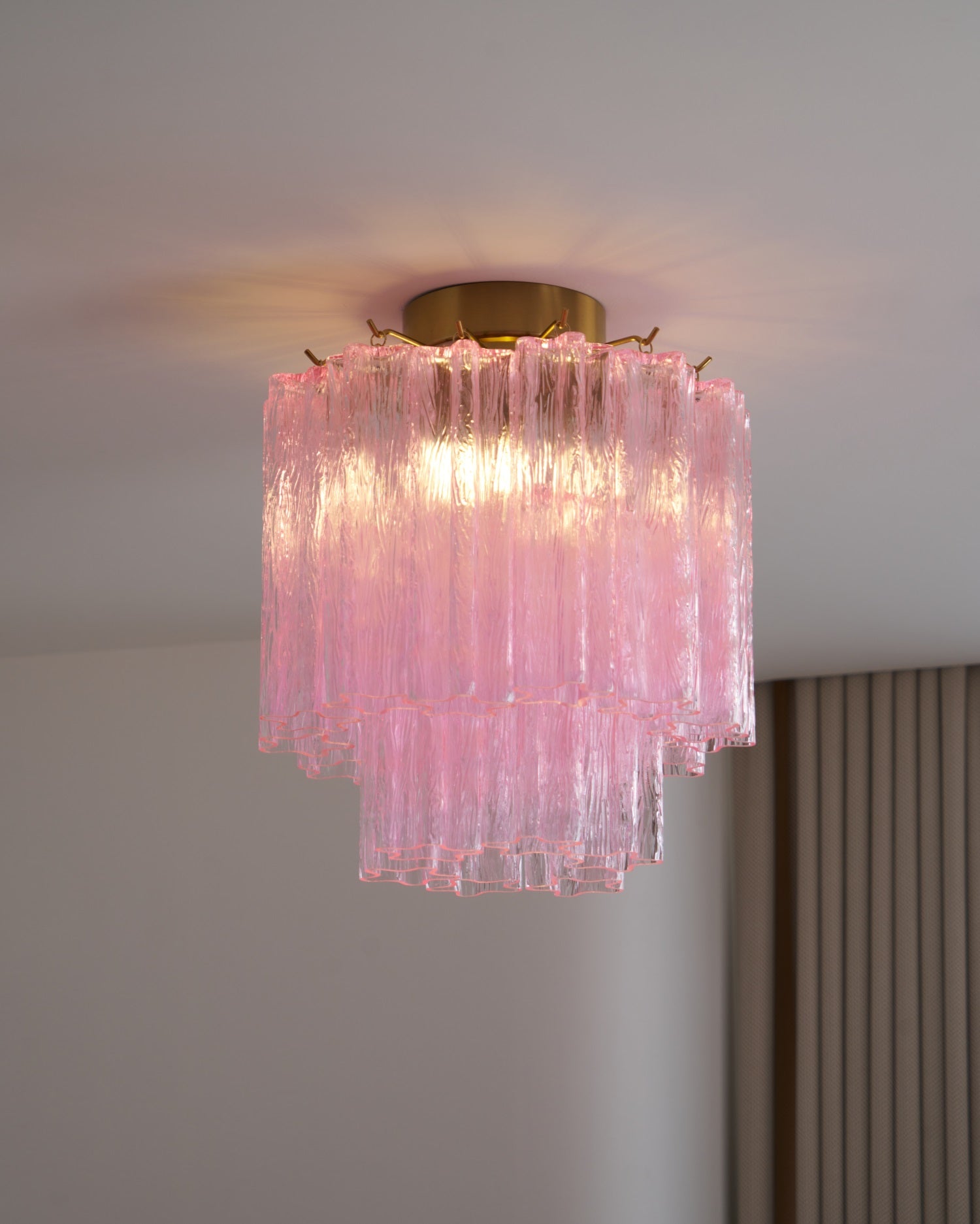 Fiora Pink Murano Glass Ceiling Lamp - Vakkerlight
