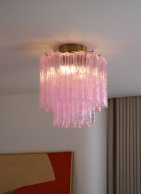Fiora Pink Murano Glass Ceiling Lamp - Vakkerlight
