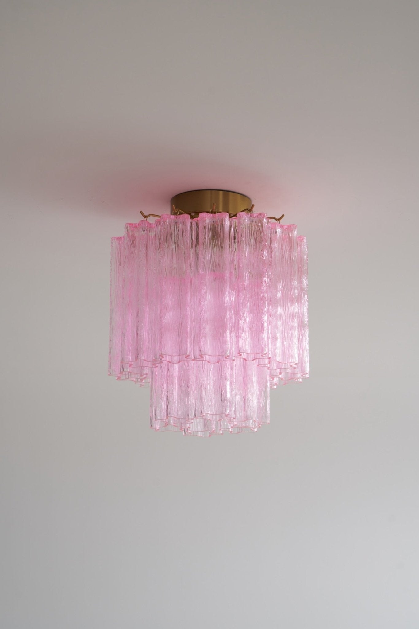 Fiora Pink Murano Glass Ceiling Lamp - Vakkerlight