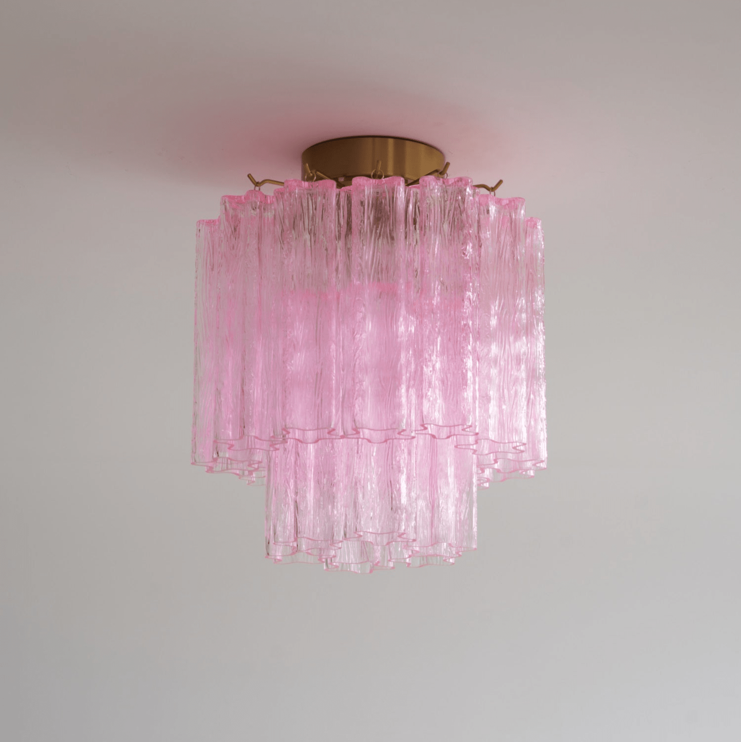 Fiora Pink Murano Glass Ceiling Lamp - Vakkerlight