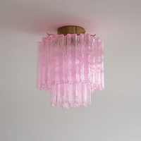 Fiora Pink Murano Glass Ceiling Lamp - Vakkerlight